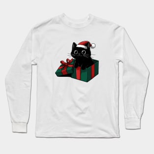 Christmas Gift Cat Long Sleeve T-Shirt